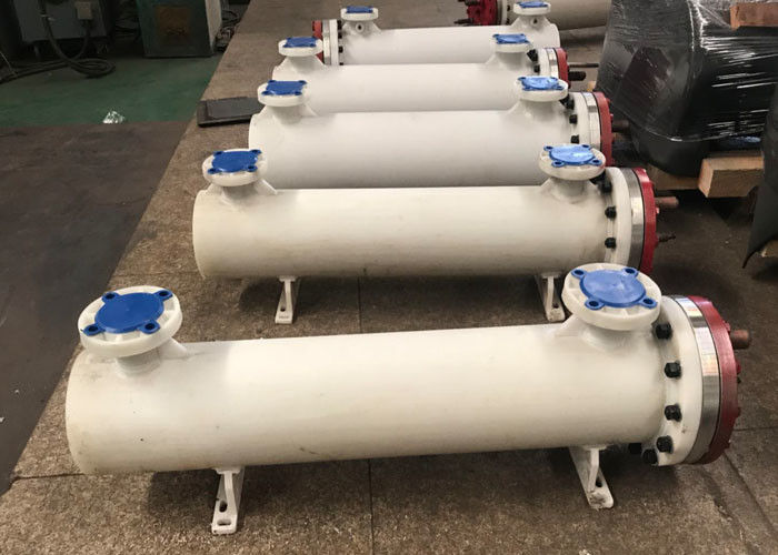Shell Tube Heat Exchanger Water Cooling For Freezing Industries , Leather Chiller