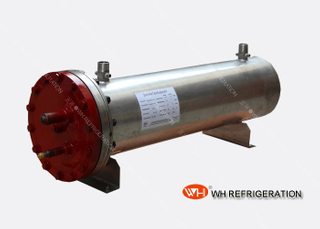 Marine Stainless Steel Heat Exchangers Shell And Tube Type , 40 KW Sea Water Condenser