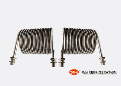 Immersion Pipe Coil Heat Exchanger , Titanium Coiled Tube Wort Chiller For Swimming Pool