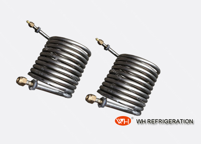 High Quality Double Pipe Copper Coil Heat Exchanger Coil Evaporator Refrigerant R600a Refrigerant