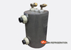 Tube In Shell Type Swimming Pool Heat Exchanger Condenser 1.5KW~60KW Capacity