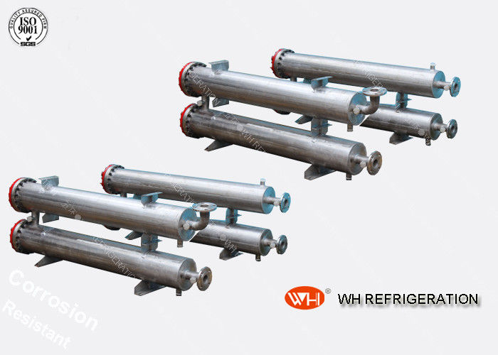 ISO Approved Shell &amp; Tube Stainless Steel Heat Exchanger 30 hp Refrigeration Evaporator