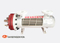 Shell And Tube Titanium Heat Exchanger For Water Chiller 162.8 KW High Efficient
