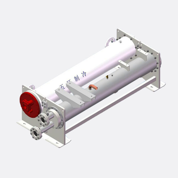 Special custom-made designs ,easy installation pure titanium shell and tube evaporator single circuit for Supermarket Chiller