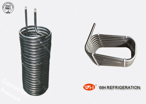 China Titanium Spiral Heat Exchanger Evaporator Coil Refrigeration Parts 12.7 Mm Tube Coil